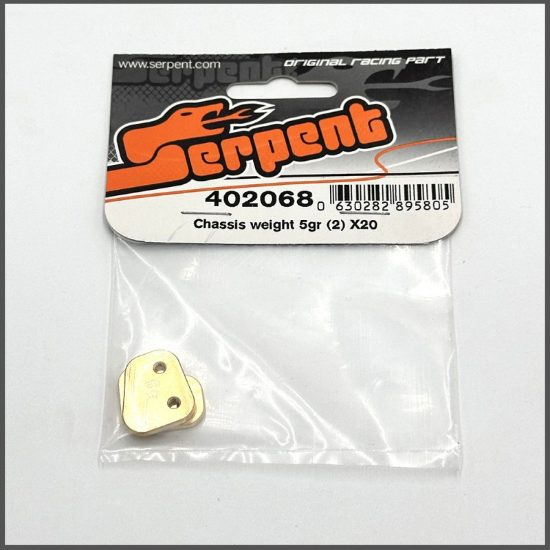 Chassis weight 5gr (2) x20 (SER402068) (5) SPARE PARTS SERPENT