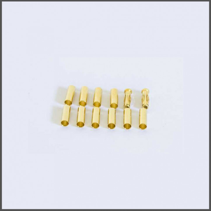 Plug 4mm gold + tubes gold (ORI40005)