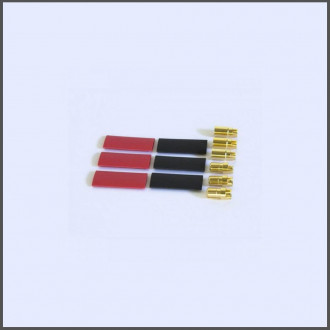 PLUG 6MM GOLD MALE / FEMALE - 3 PAIRS ELECTRONICS ORION