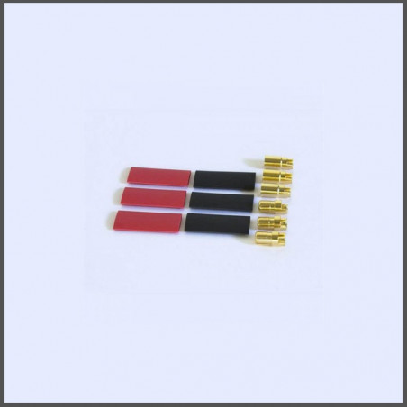 PLUG 6MM GOLD MALE / FEMALE - 3 PAIRS ELECTRONICS ORION