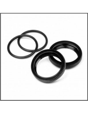 BIG BORE SHOCK SPRING ADJUST NUT (BLACK/2PCS) SPARE PARTS HB