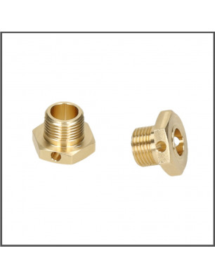 BRASS WHEEL HEX HUB 2PCS (NARROW) Spare Parts HB