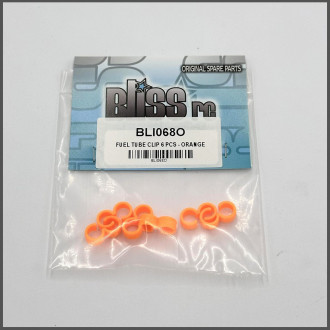 Fuel tube clip 6pcs - orange