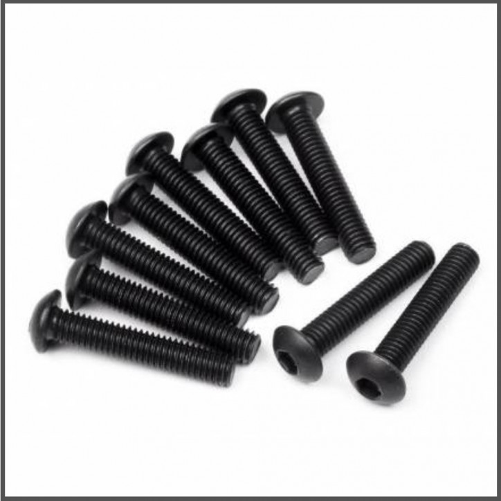 Button head screw m3x16mm (hex socket/10pcs)