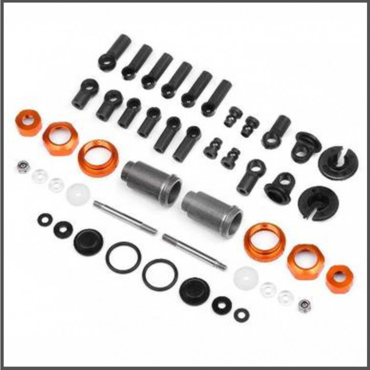 Competition alum. shock set (orange/46-56/2pcs) (HB108679)