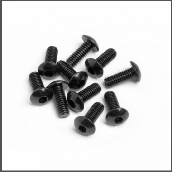 Button head screw m4x10mm (hex socket/10pcs) (HB94554)