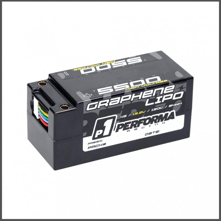 P1 graphene hv lipo shorty 5500 15.2v 120c (PA9301)