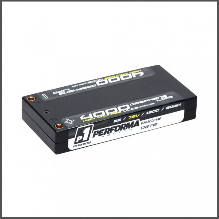 P1 graphene hv lipo shorty 4000 ulcg 7.6v 120c (PA9305)