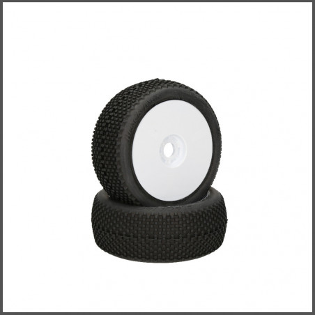 Hb black jack mounted tire (white/white wheel/1:8 buggy)