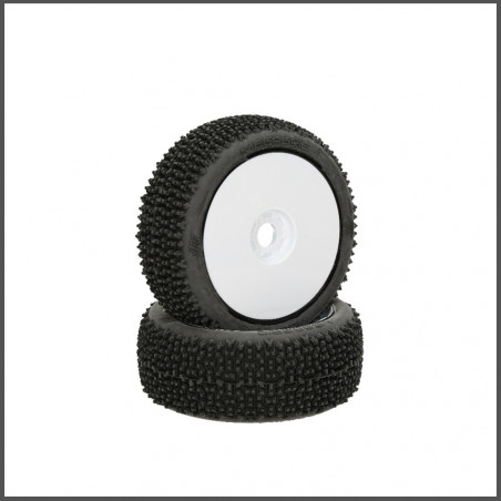 Hb megagrid mounted tire (white/white wheel/1:8 buggy)