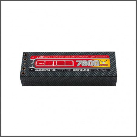 Carbon pro v-max lipo 7600 110c 7.6v 2s tubes (ORI14070)