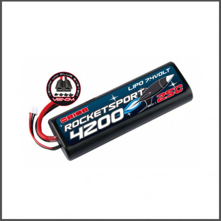 Rocket sport 4200 lipo 7.4v (tamiya, deans, trx, ec3 venom plug)