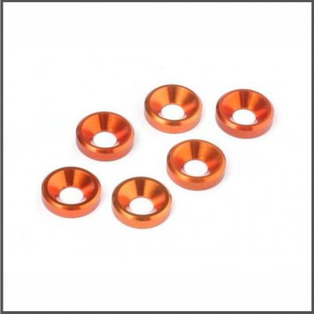 CONE WASHER M4 (ORANGE/6PCS) SPARE PARTS HB