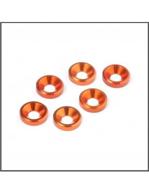 CONE WASHER M4 (ORANGE/6PCS) SPARE PARTS HB