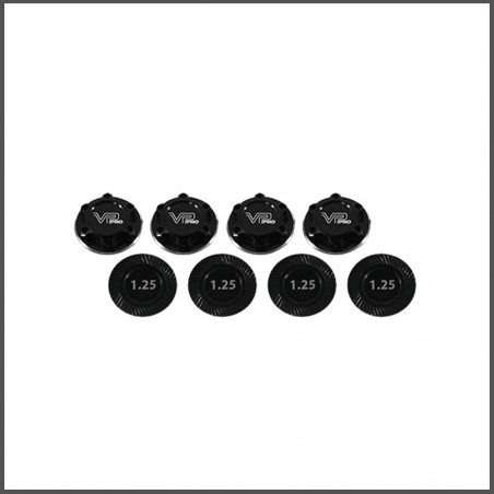 Wheel nut 17 mm 1,25 black (4) (RS-708-1.25-BK)