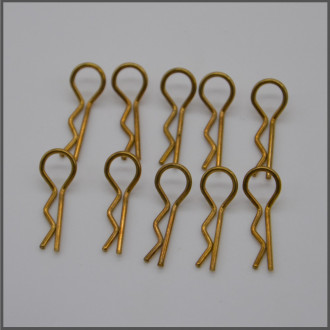 BODY CLIPS - SMALL 1/10 GOLDEN (10 PCS) SPARE PARTS BLISS