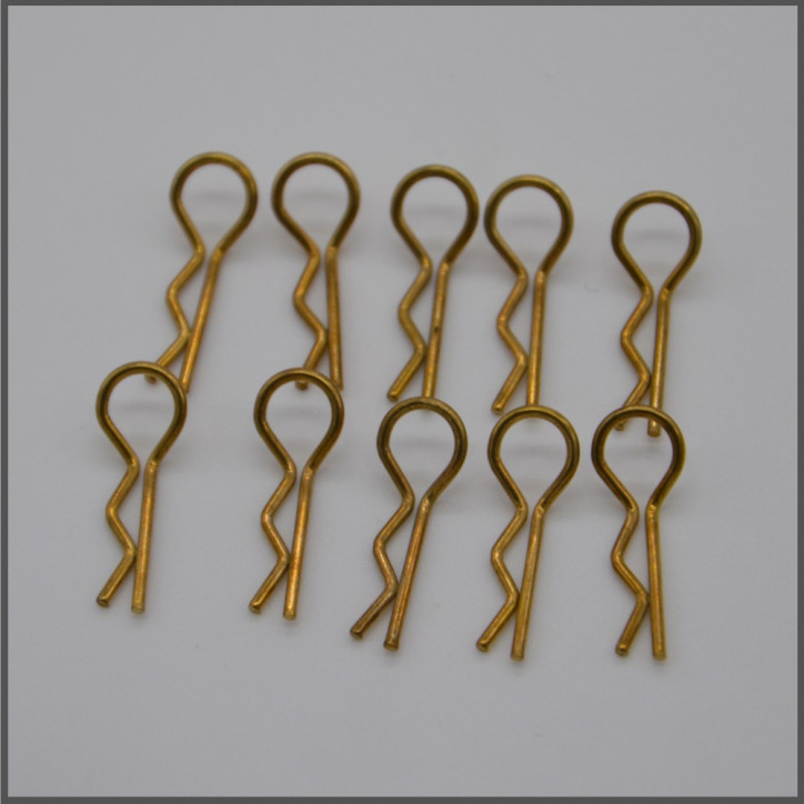 Body clips - small 1/10 golden (10 pcs) (BLI004GD)