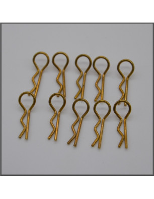 BODY CLIPS - SMALL 1/10 GOLDEN (10 PCS) SPARE PARTS BLISS