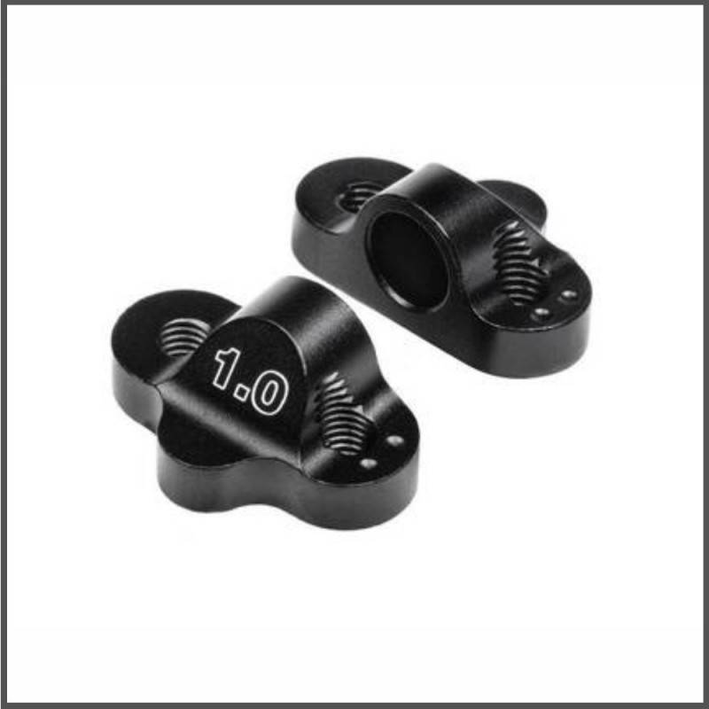 DUAL PIVOT BLOCK SET FR/RF 1.0 DEGREE (BLACK) SPARE PARTS HB