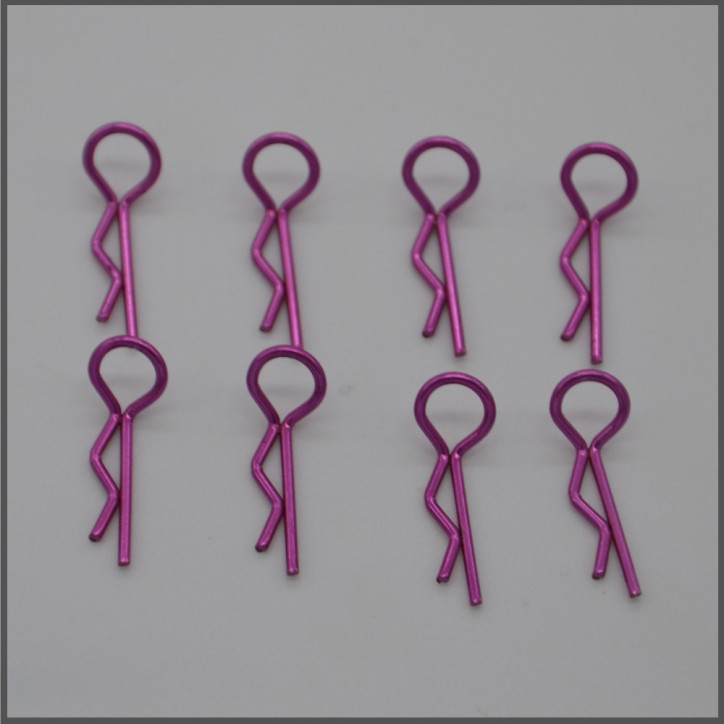 Body clips - small 1/10 purple (8 pcs) (BLI004PU)