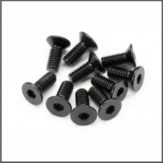 Flat head screw m4x10mm (hex socket/10pcs) (HB94529)