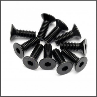 Flat head screw m4x12mm (hex socket/10pcs) (HB94530)