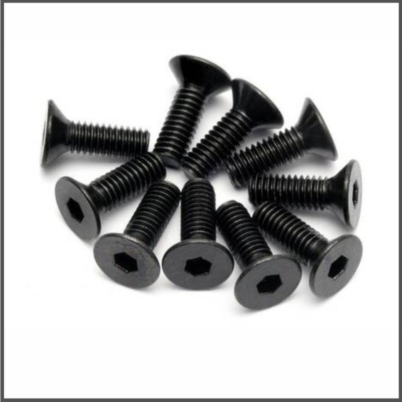 FLAT HEAD SCREW M4X12MM (HEX SOCKET/10PCS) SPARE PARTS HB