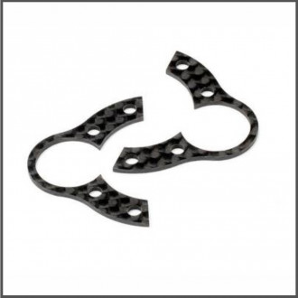 FRONT KNUCKLE SHIM 1.0MM (CARBON FIBER/2PCS) SPARE PARTS HB