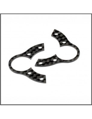 FRONT KNUCKLE SHIM 1.0MM (CARBON FIBER/2PCS) SPARE PARTS HB