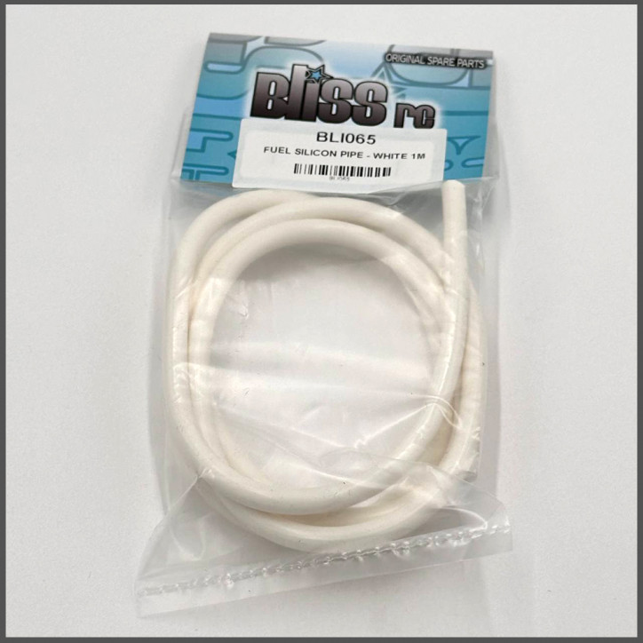 Fuel silicon pipe - white 1m