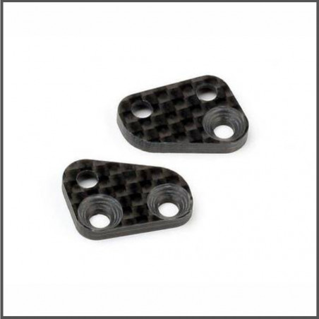 FRONT LOWER SHOCK MOUNT SET (CARBON FIBER/2PCS) SPARE PARTS HB