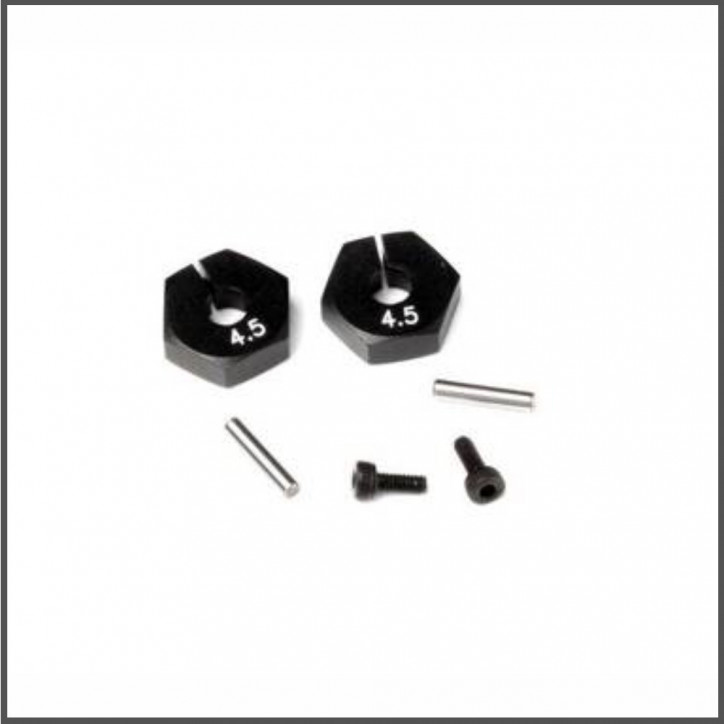 Hex wheel hub 4.5mm (black/2pcs) (HB114535)