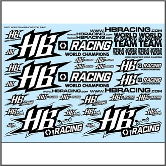 World Team HB Racing Decals Black (2 pcs)
