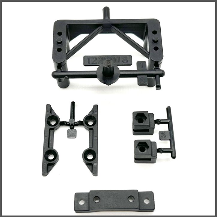 Steering Servo Mount & Rear Upper Deck Holder Set