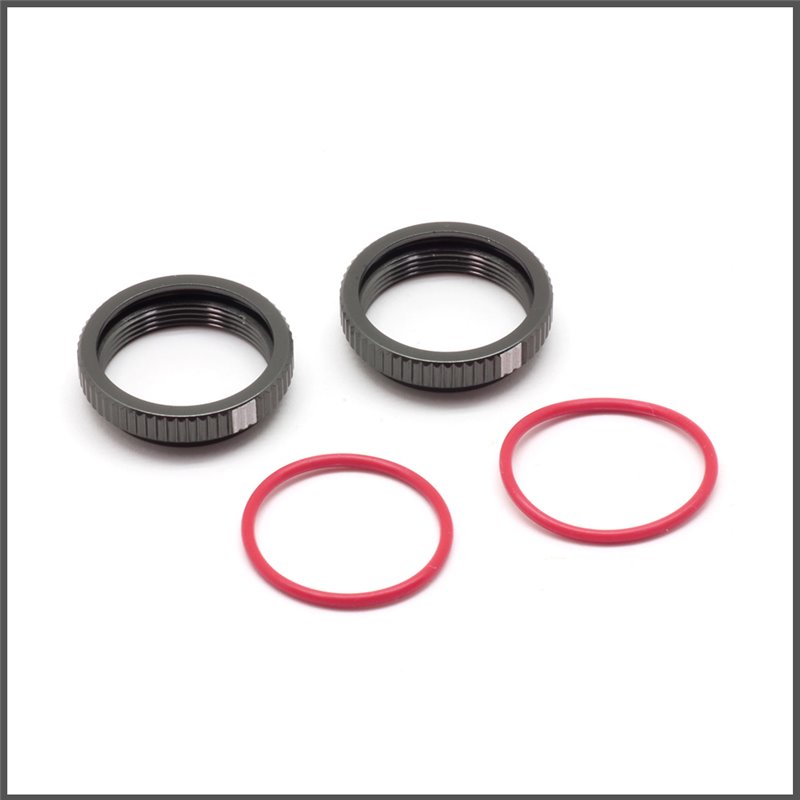 BBS System Shock Spring Adjust Nut (BK) (2PC)