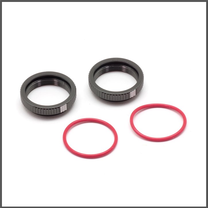 BBS System Shock Spring Adjust Nut (BK) (2PC) (SW330560B)