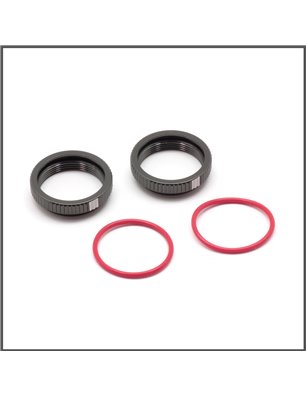 BBS System Shock Spring Adjust Nut (BK) (2PC)