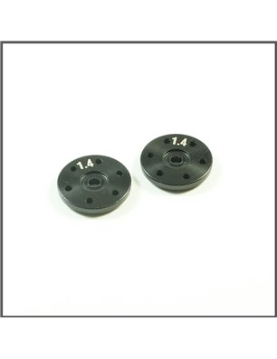 BBS System Shock Piston 1.4mmX6 Holes (BK) (2PC)