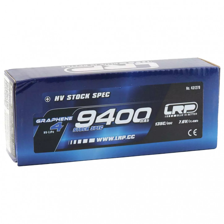 Hv Stock Spec GRAPHENE-4 9400mAh Hardcase battery-7.6V LiPo-135C/65C