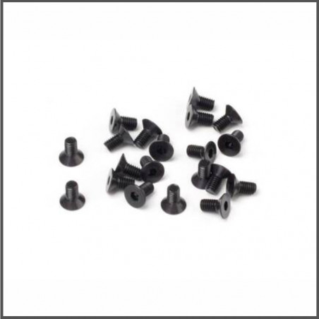 RACE SPEC FLAT HEAD SCREW M3X6MM (20PCS) SPARE PARTS HB