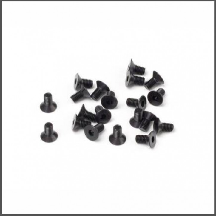 Race spec flat head screw m3x6mm (20pcs) (HB114479)