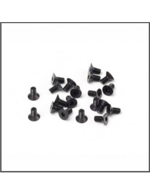 RACE SPEC FLAT HEAD SCREW M3X6MM (20PCS) SPARE PARTS HB