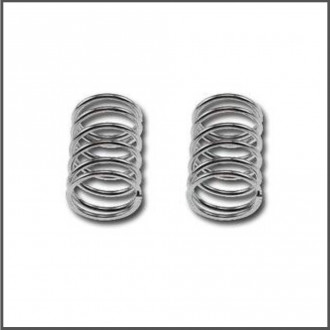 Racing shock spring 14x25x1.5mm 6.5 coils (silver/2pcs) (HB6543)