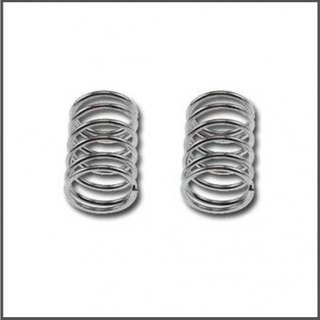 Racing shock spring 14x25x1.5mm 6.5 coils (silver/2pcs) (HB6543)