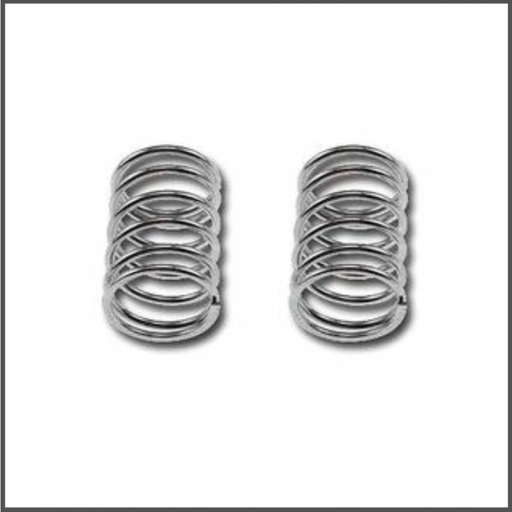 Racing shock spring 14x25x1.5mm 6.5 coils (silver/2pcs) (HB6543)