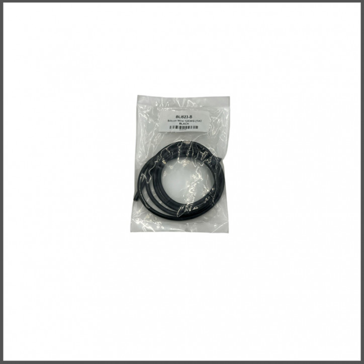 SILICON WIRE 12AWG (1m) BLACK (BLI523-B)