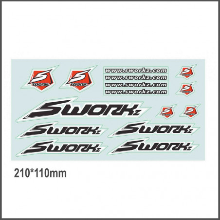 SWORKz Logo Decal Sheet (2) 210*110mm (SW510091)