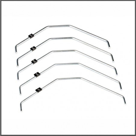 Rear sway bar set v2 (2.2/2.4/2.6/2.8/3.0mm) (HB114747)