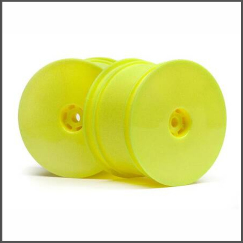 REAR WHEEL 1/10 (YELLOW/2PCS) TIRES / RIMS HB