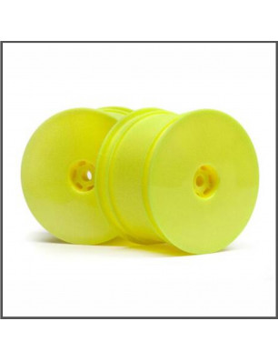 REAR WHEEL 1/10 (YELLOW/2PCS) TIRES / RIMS HB